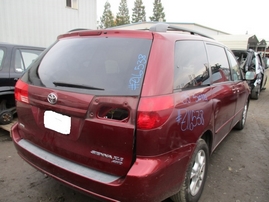 2005 TOYOTA SIENNA XLE BURGUNDY 3.3L AT 4WD Z16538